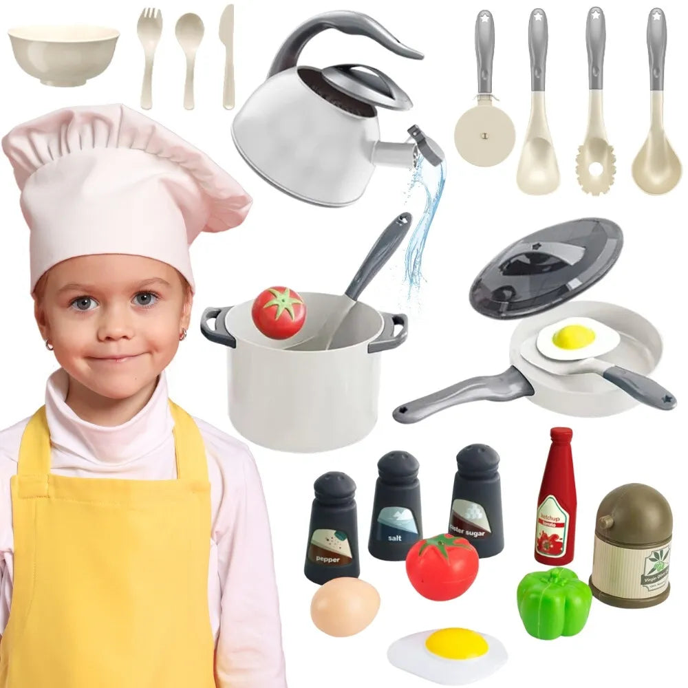 WOOPIE virtuvės indų ir maisto produktų rinkinys vaikams, 3+
